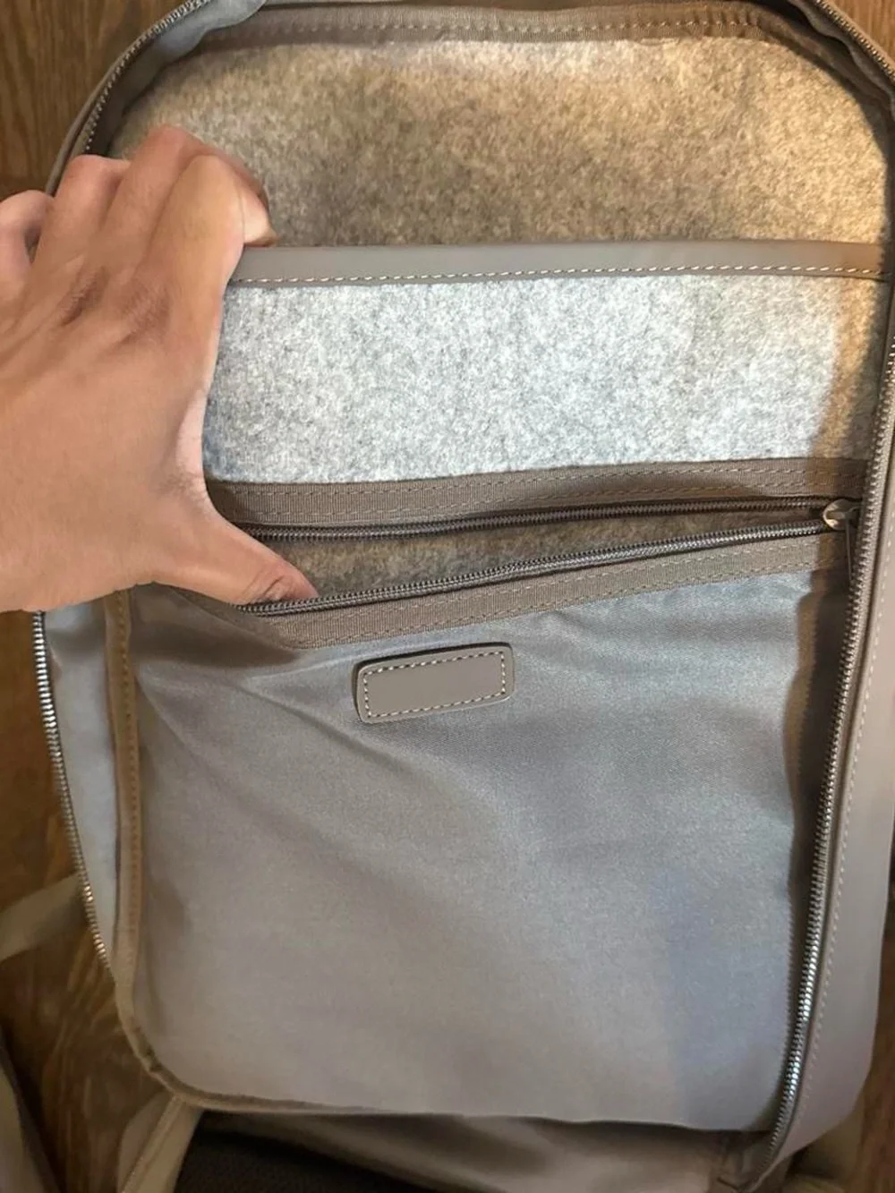 Esntls gray backpack
